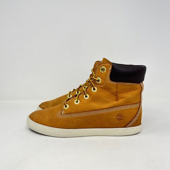 Timberland Flannery Brown Wheat High Top Chukka Boots Shoes Women's Size 7 - Picture 2 of 10